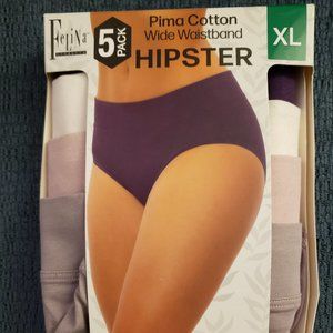NIB Felina pima cotton hipster underwear 5pk XL